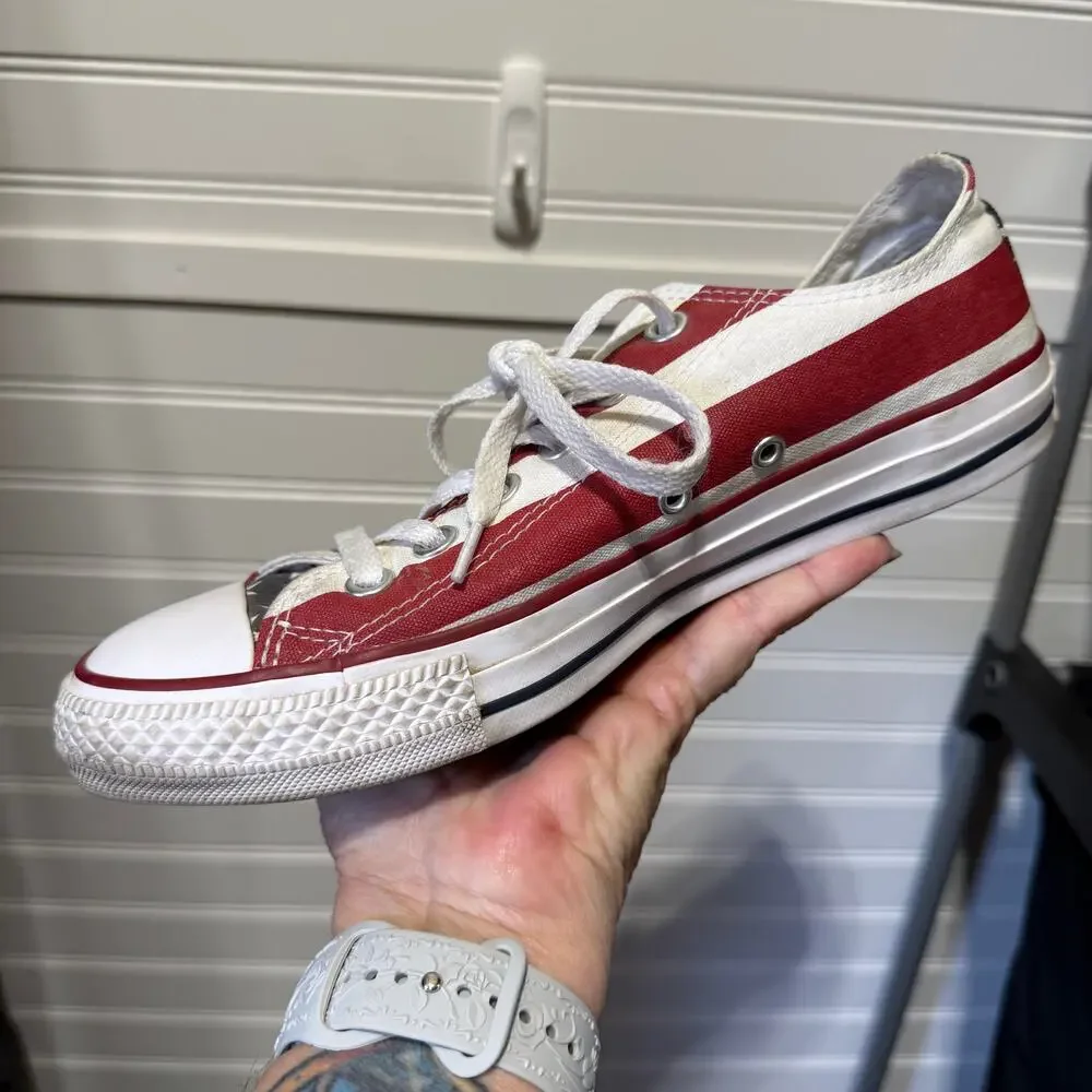 Converse All Star Patriotic Canvas Low Top Sneakers Unisex M6 W8 - Picture 6 of 11
